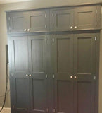 ^4 Door Hall/Larder Storage Cupboard for kitchen items, toys etc with Shelves WITH or WITH-OUT Top Box Storage (35 cm deep) OPTION 3