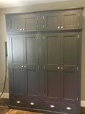 ^4 Door, 2 Drawer Storage Cupboard and Extra Top Box Storage - Fully Shelved - 176 cm wide (40 cm deep)