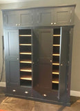 ^4 Door, 2 Drawer Storage Cupboard and Extra Top Box Storage - Fully Shelved - 176 cm wide (40 cm deep)