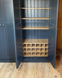^NEW DESIGN 4 Door WINE RACK Larder, Utility Room, Kitchen Storage Cupboard with or with-out Spice Racks (40 cm deep)