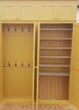 ^4 Door Hall Coat & Shoe or Toys Storage Cupboard, Hooks, Shelves and EXTRA TOP BOX Storage (40 cm deep) OPTION 1