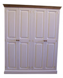 ^TRADITIONAL 4 Door Hall Coat & Shoe Storage Cupboard with Extra Top Storage (35 cm deep)