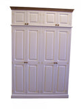 ^TRADITIONAL 4 Door Hall Coat & Shoe Storage Cupboard with Extra Top Storage (35 cm deep)