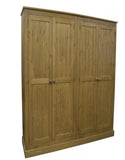 ^4 Door Hall Coat & Shoe or Toys Storage Cupboard with Hooks and Shelves (40 cm deep) OPTION 1