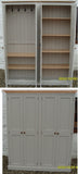 ^4 Door Hall Coat & Shoe or Toys Storage Cupboard with Hooks and Shelves (40 cm deep) OPTION 1