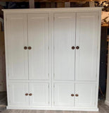 No 1H. ^2 door over 2 door - Coat Hooks and Separate Lower Shoe Cupboard ALL SIZES 📢 ADD TO CART to UNLOCK TODAYS DEAL