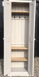 ^2 door Hallway, Utility, Cloak Room Storage Cupboard with Coat Hooks and 3 Shelves with EXTRA STORAGE TOP BOX (35 cm deep)