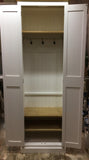 ^2 door Hallway, Utility, Cloak Room Storage Cupboard with Coat Hooks and 3 Shelves with EXTRA STORAGE TOP BOX (35 cm deep)