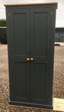 90c. ^ 90 cm wide Tall 2 Door Larder Pantry Cupboard with Spice Racks 📢 ADD TO CART to UNLOCK TODAYS DEAL
