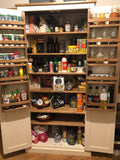 *2 Door Larder Pantry Cupboard - Fully Shelved with Spice Racks