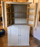 ^Larder Pantry Kitchen Utility Cupboard with Spice Racks (40 cm or 50 cm deep) 2 Door over 2 Door Storage