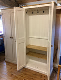 ^2 door Hallway, Utility, Cloak Room Storage Cupboard with Hooks and Shelves (35 cm deep) SIZE VARIATIONS