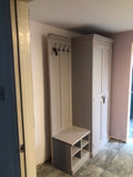 ^4 Door COMBINATION Hall, Utility/Cloak Room Cupboard with Coat Rack, Shoe Bench - 2.1 m wide