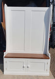 ^122 cm wide Hall Bench with Doors (Monks Bench)