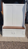 ^122 cm wide Hall Bench with Doors (Monks Bench)