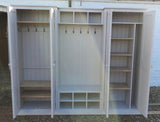 ^4 Door COMBINATION Hall, Utility Room/Ironing board, Cloak Room Storage Cupboard with Shoe Bench and Coat Rack - 2.4 m wide