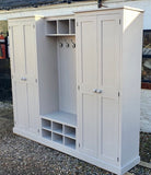 ^4 Door COMBINATION Hall, Utility Room/Ironing board, Cloak Room Storage Cupboard with Shoe Bench and Coat Rack - 2.4 m wide