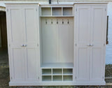 ^4 Door COMBINATION Hall, Utility Room/Ironing board, Cloak Room Storage Cupboard with Shoe Bench and Coat Rack - 2.4 m wide