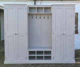 ^4 Door COMBINATION Hall, Utility Room/Ironing board, Cloak Room Storage Cupboard with Shoe Bench and Coat Rack - 2.4 m wide