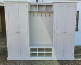 ^4 Door COMBINATION Hall, Utility Room/Ironing board, Cloak Room Storage Cupboard with Shoe Bench and Coat Rack - 2.4 m wide