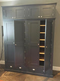 ^4 Door, 2 Drawer Storage Cupboard and Extra Top Box Storage - Fully Shelved - 176 cm wide (40 cm deep)