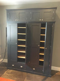 ^4 Door, 2 Drawer Storage Cupboard and Extra Top Box Storage - Fully Shelved - 176 cm wide (40 cm deep)