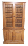 ^2 Door Glazed Bookcase Display Cabinet