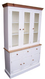 ^3 Door Glazed Bookcase Display Cabinet