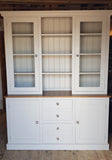 ^2 Door Glazed Door 5' wide Dresser with Hutch