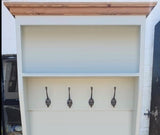 ^Hall Bench with Coat Hooks, Shelf and Shoe Cubby Hole compartment (Monks Bench)