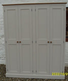 ^4 Door Hall Coat & Shoe or Toys Storage Cupboard with Hooks and Shelves (40 cm deep) OPTION 1