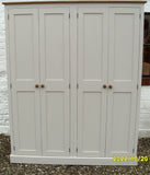 ^4 Door Hall/Larder Storage Cupboard for kitchen items, toys etc with Shelves WITH or WITH-OUT Top Box Storage (35 cm deep) OPTION 3