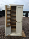 90c. ^ 90 cm wide Tall 2 Door Larder Pantry Cupboard with Spice Racks 📢 ADD TO CART to UNLOCK TODAYS DEAL
