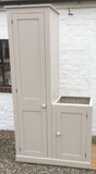 *Kitchen Unit Larder Pantry Cupboard with Spice Rack - Full Length Door - Narrow - (60 cm deep)
