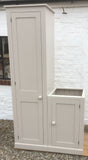 ^Kitchen Unit Larder Pantry Cupboard with Spice Rack - Full Length Door - Narrow - (60 cm deep)