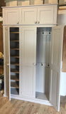 ^3 Door Hall, Utility Room, Toys, Cloak Room Coat & Shoe with Extra Top Box Storage Cupboard (40 cm deep)