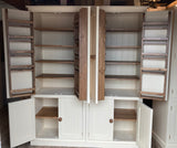^SPLIT 8 Door Larder, Utility Room, Kitchen Storage Cupboard with Spice Racks (40 cm deep)