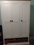 ^3 Door Kitchen Larder Pantry with 18 Bottle Wine Rack and Spice Racks (40 cm or 50 cm deep)