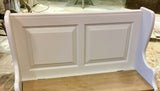 ^4' Wide Monks Bench Settle Pew Solid Pine 2 Panel with Under Seat Storage