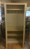 ^2 door Hallway, Utility, Cloak Room Storage Cupboard with Coat Hooks and 3 Shelves with EXTRA STORAGE TOP BOX (35 cm deep)