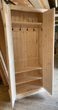 ^2 door Hallway, Utility, Cloak Room Storage Cupboard with Coat Hooks and 3 Shelves with EXTRA STORAGE TOP BOX (35 cm deep)
