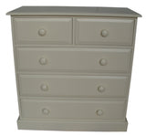 Solid Pine 2 over 3 Chest of Drawers - 36" wide