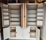 ^SPLIT 8 Door Larder, Utility Room, Kitchen Storage Cupboard with Spice Racks (40 cm deep)