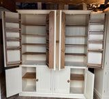 ^SPLIT 8 Door Larder, Utility Room, Kitchen Storage Cupboard with Spice Racks (40 cm deep)