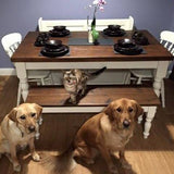 ^4' Wide Monks Bench Settle Pew Solid Pine 2 Panel with Under Seat Storage