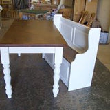 ^Hall Monks Bench Settle Pew Solid Pine 2 Panel with Under Seat Storage & Drawer