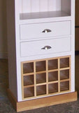 **Tall Display with Wine Rack & 2 Drawers