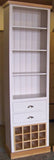 **Tall Display with Wine Rack & 2 Drawers
