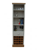 **Tall Display with Wine Rack & Drawer