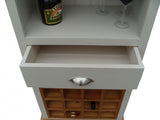 **Tall Display with Wine Rack & 2 Drawers